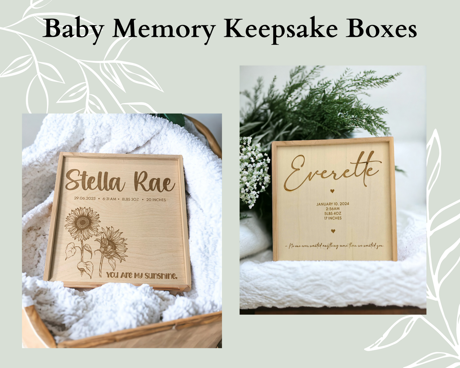 Baby Memory Keepsake Boxes