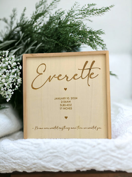 Personalized Baby Memory Keepsake Box, Gender Neutral Baby Shower Gift, Custom Newborn Gift, Unique New Baby Gift, Baby Girl, Baby Boy Gift