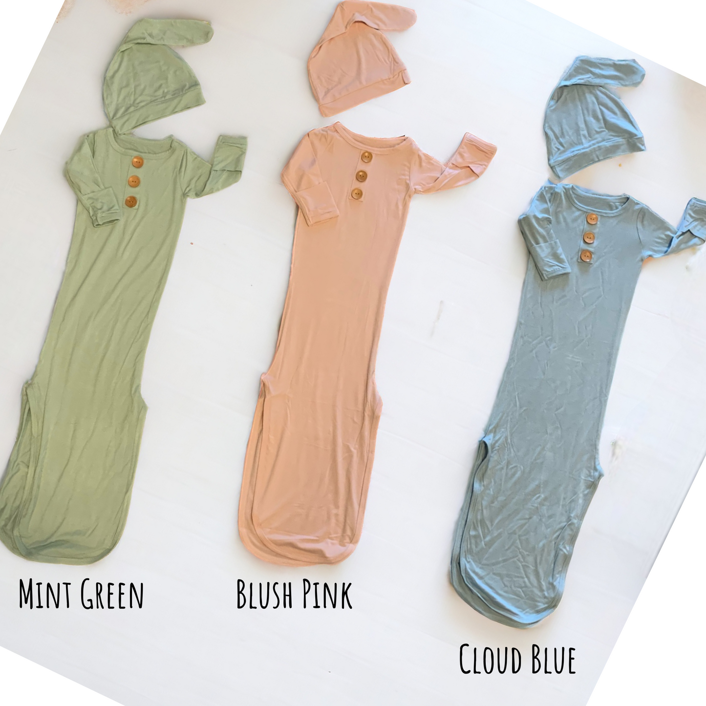 Custom Newborn Baby Knot Gown