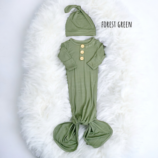 Custom Newborn Baby Knot Gown