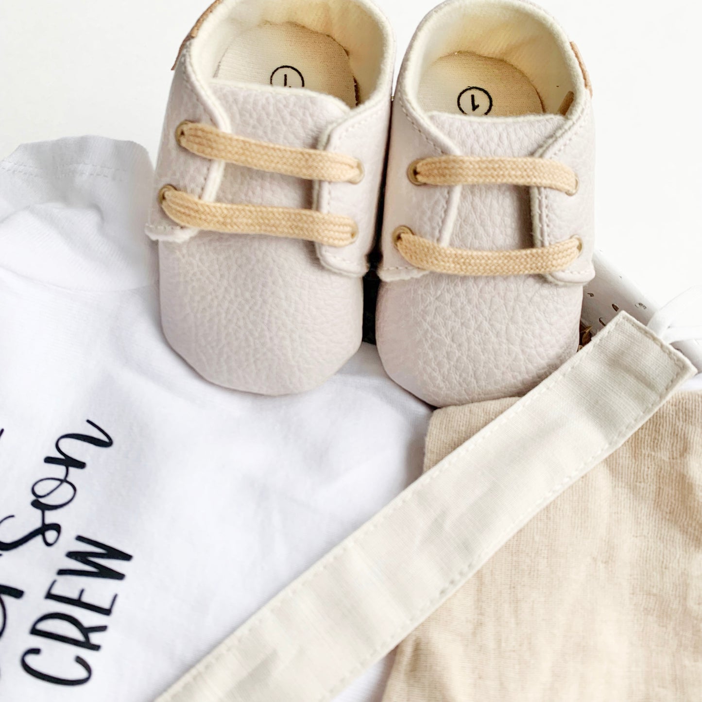 Cow Baby Gift - New to the Crew Gender Neutral Beige