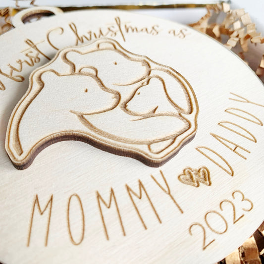 First Christmas as Mommy and Daddy Ornament - Parents First Christmas