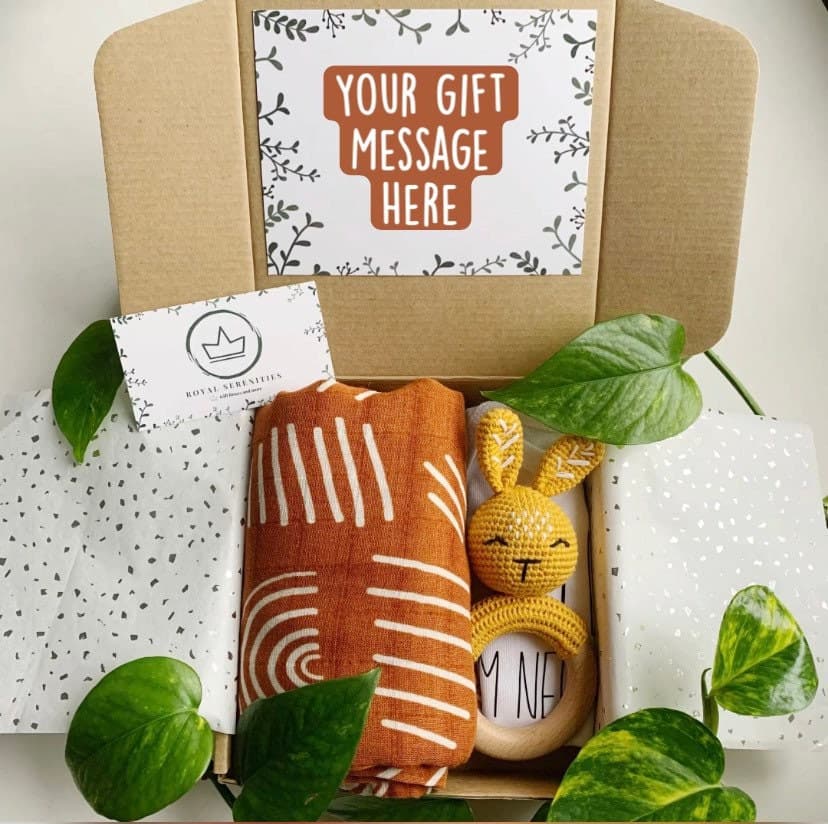 Baby Gift Box, Gender Neutral Baby Gift, you are My Sunshine, New Baby Gift, Baby Shower, Boho style, Newborn Gift, Bohemian, Woodland, Fawn.