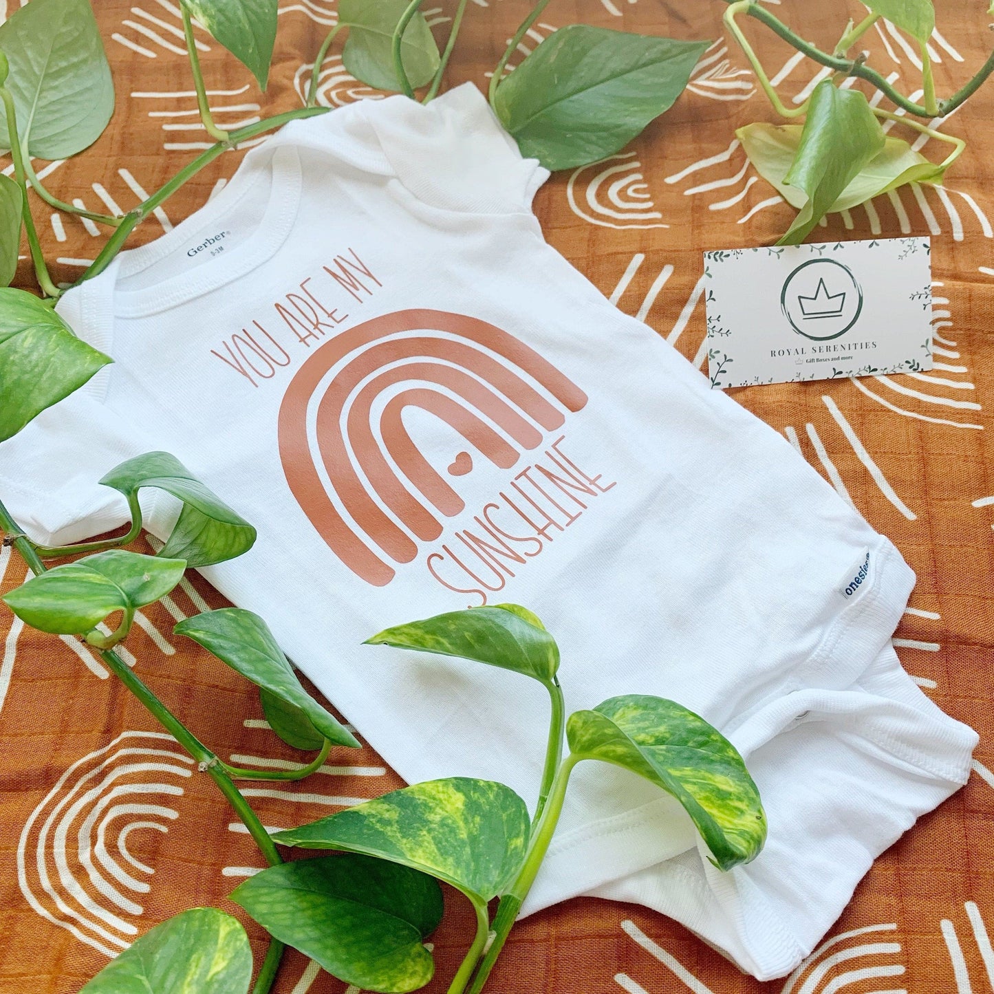 You are my Sunshine baby onesie® - Rainbow Baby Boho Gift