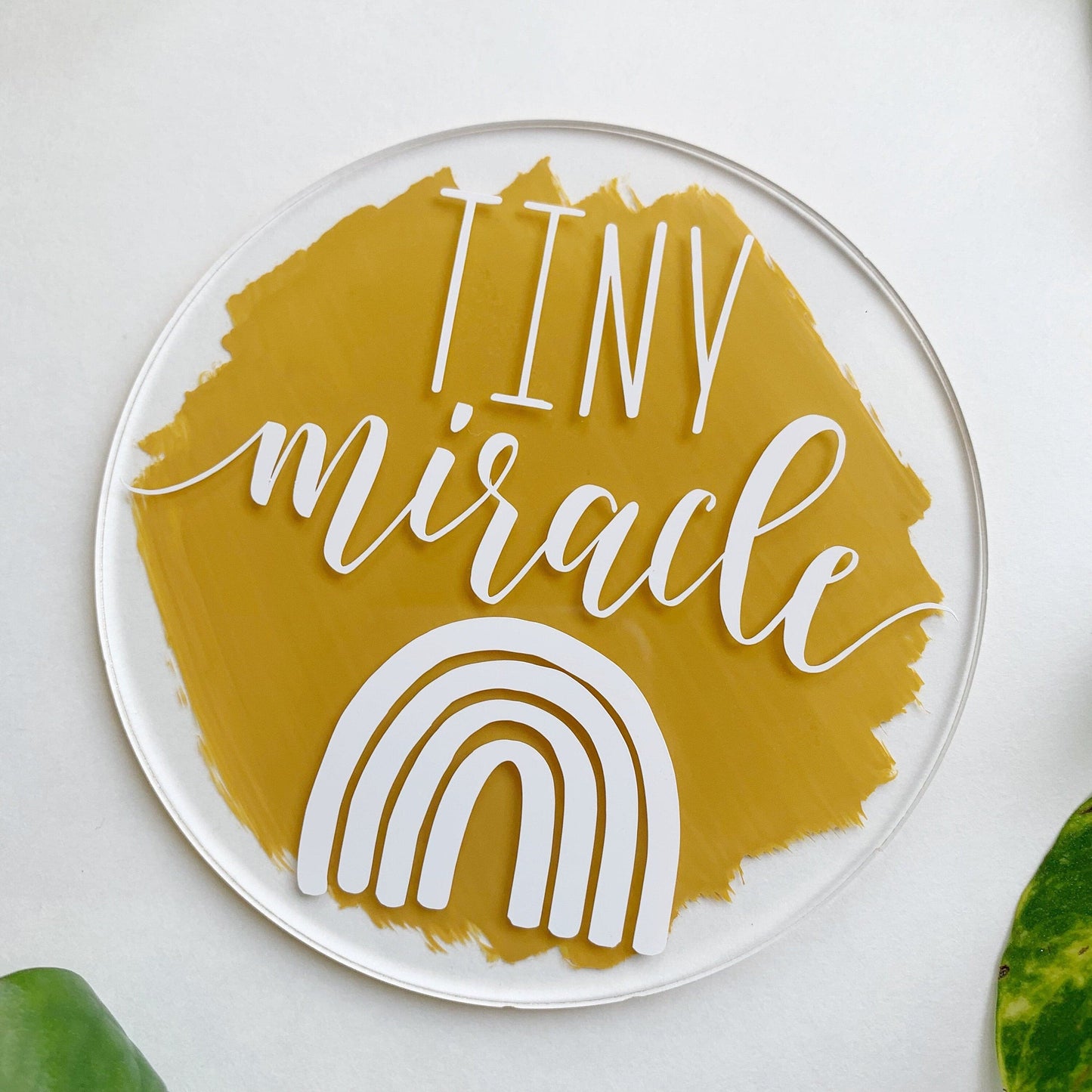 Rainbow Baby Announcement Disc / Sign - IVF