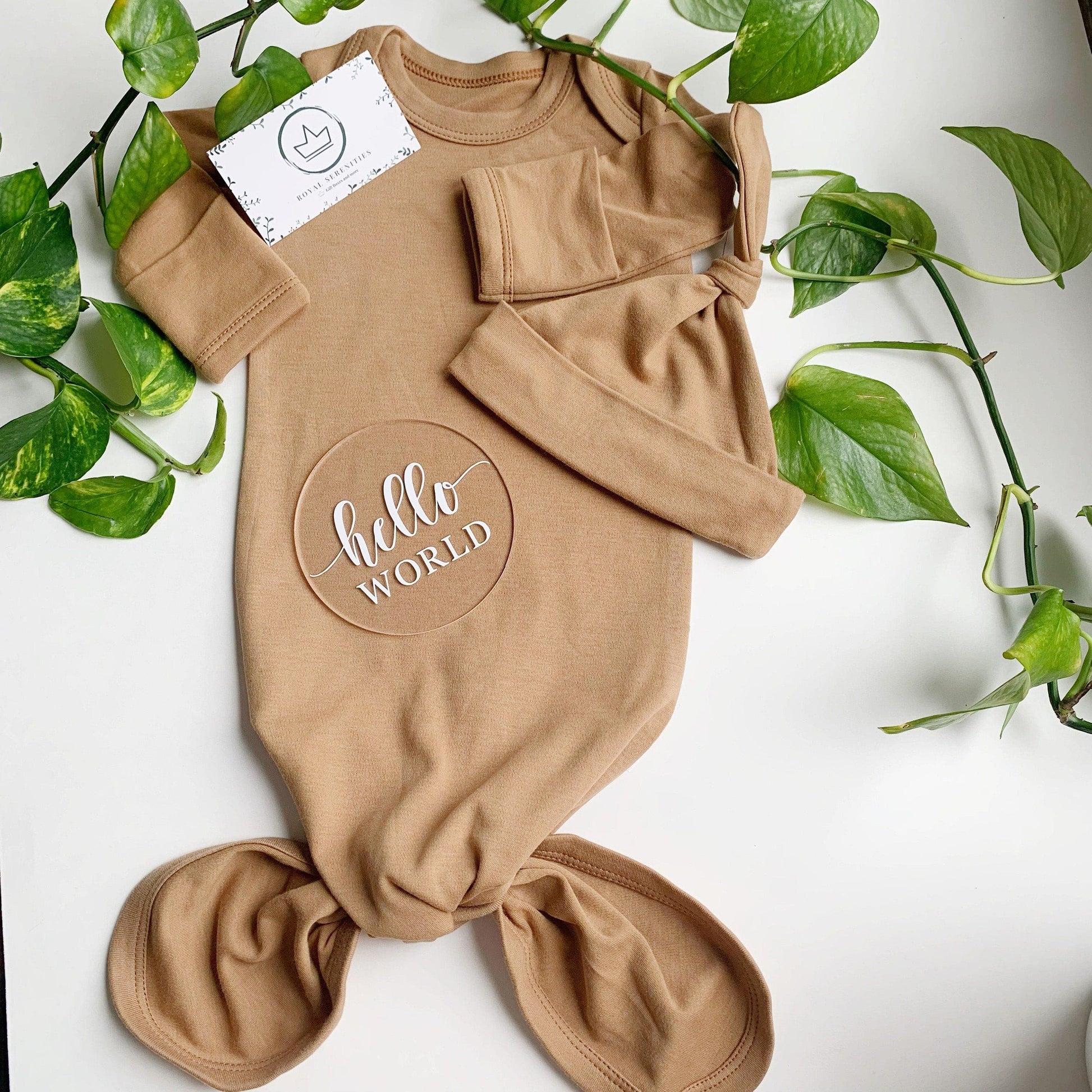 Custom Knotted Baby Gown - Gender Neutral.