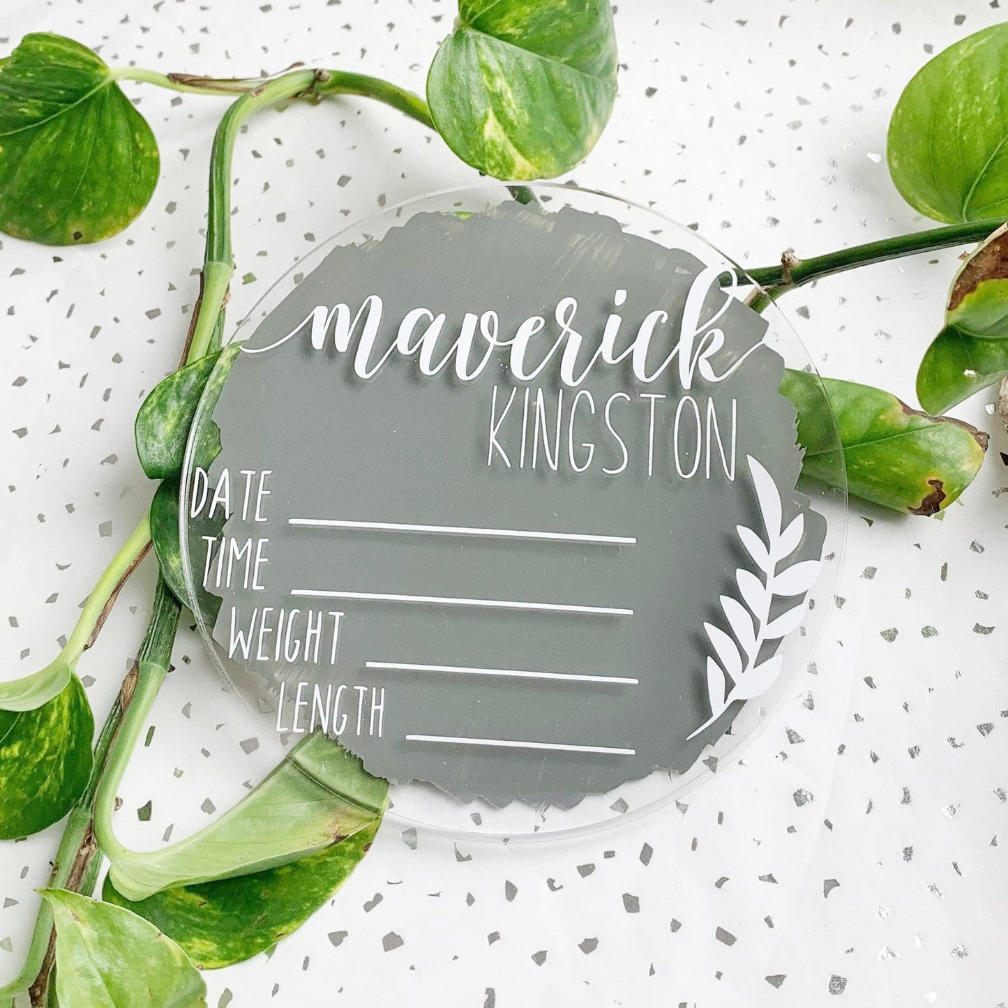 Personalized Baby Birth Stat Sign.