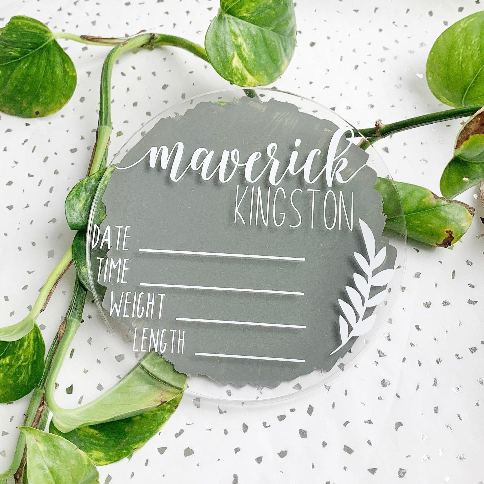Personalized Baby Birth Stat Sign.