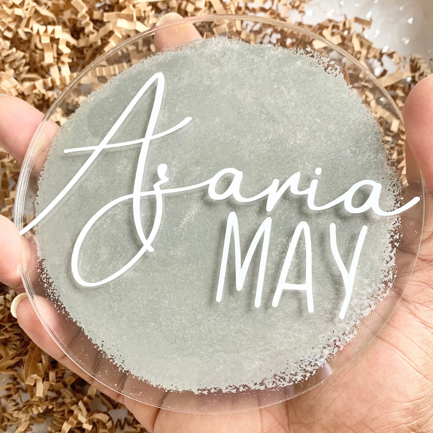 Baby Name Acrylic Sign.
