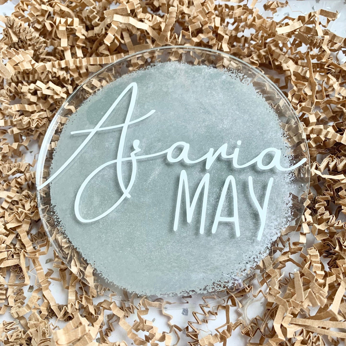 Baby Name Acrylic Sign.