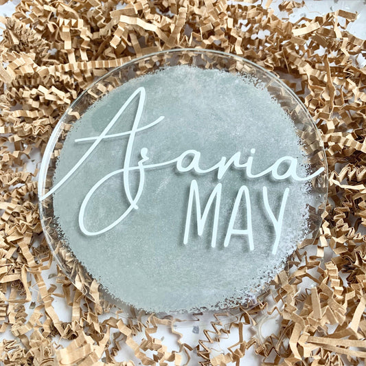 Baby Name Acrylic Sign.