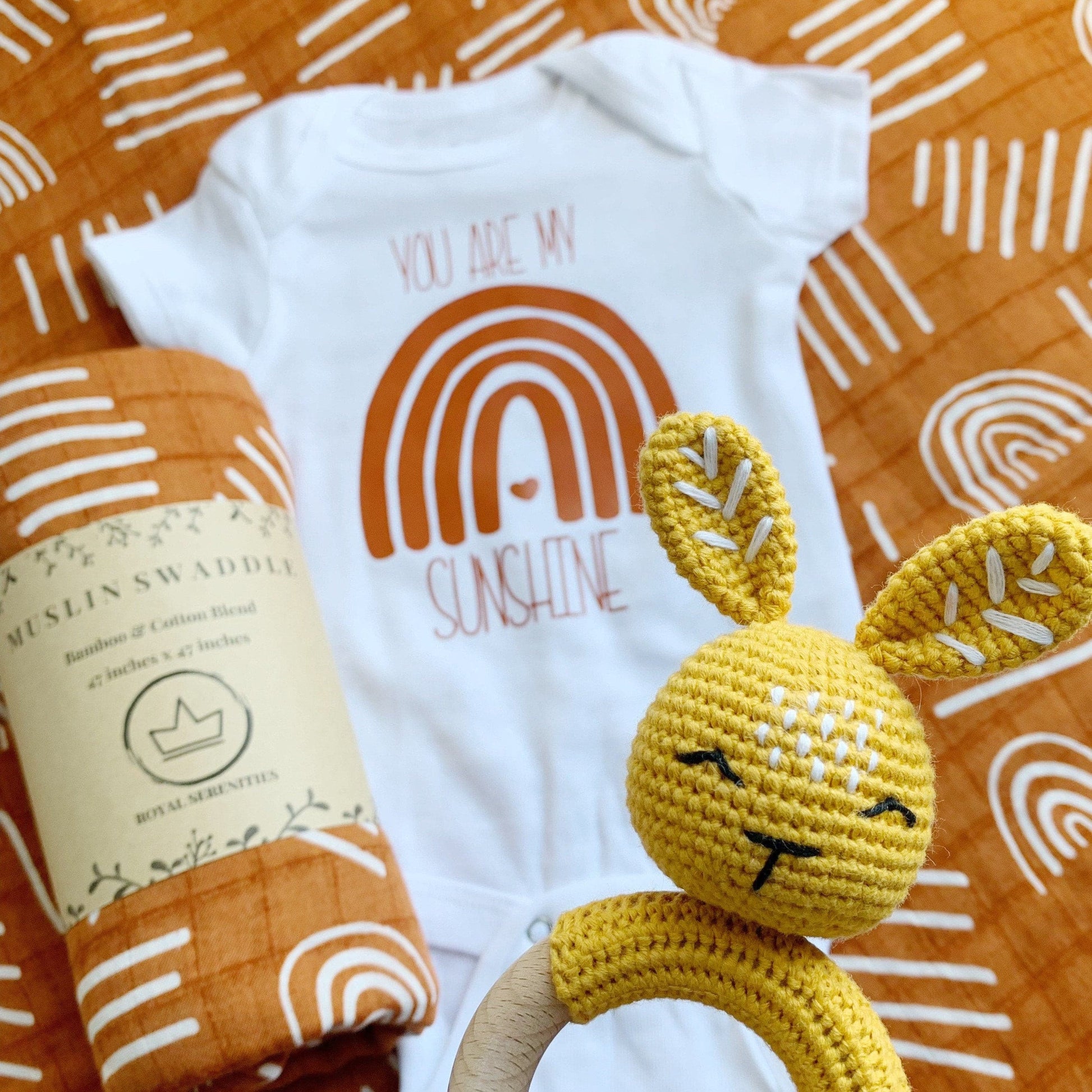 Baby Gift Box, Gender Neutral Baby Gift, you are My Sunshine, New Baby Gift, Baby Shower, Boho style, Newborn Gift, Bohemian, Woodland, Fawn.