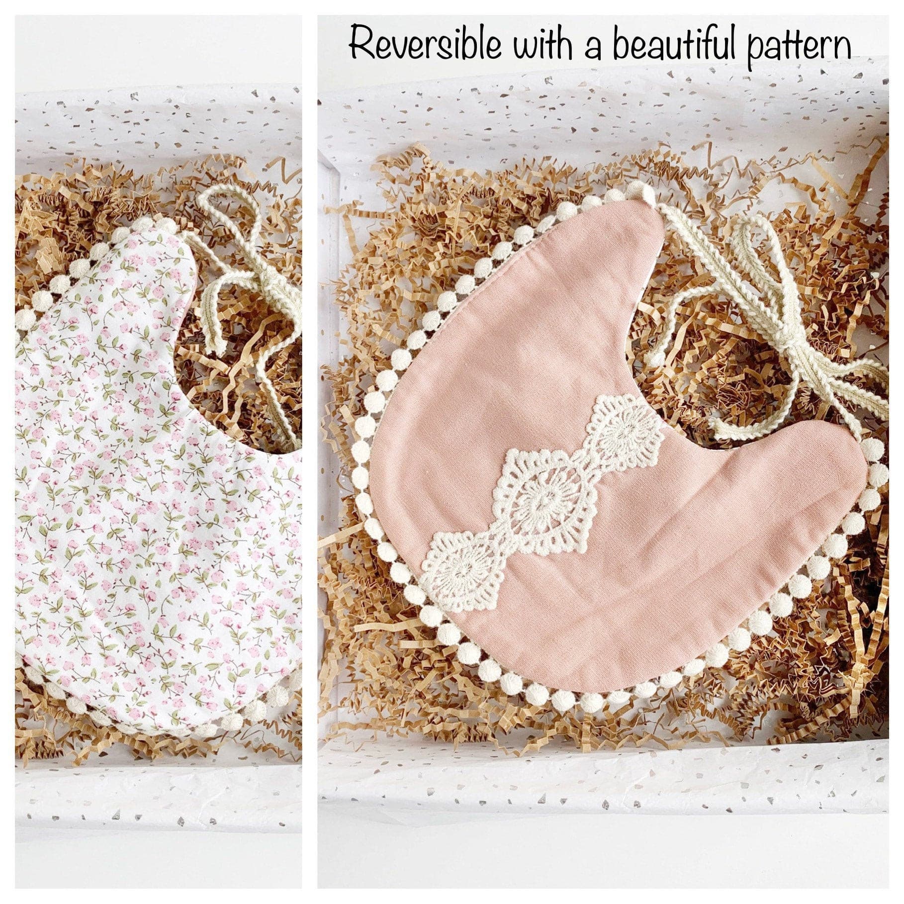 Vintage Boho Baby Bib.