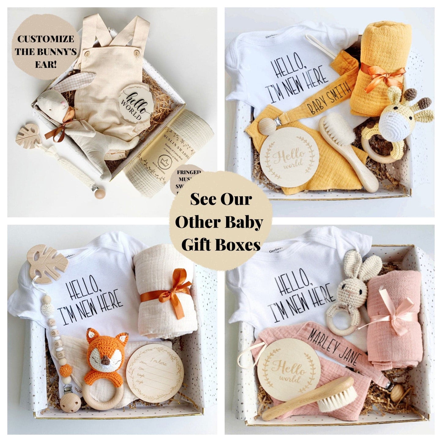 Baby Gift Box, Gender Neutral Baby Gift, Baby Shower Gift Basket, Baby Girl Gift, Baby Boy Gift, New Baby Gift Set, Newborn Gift, Present.