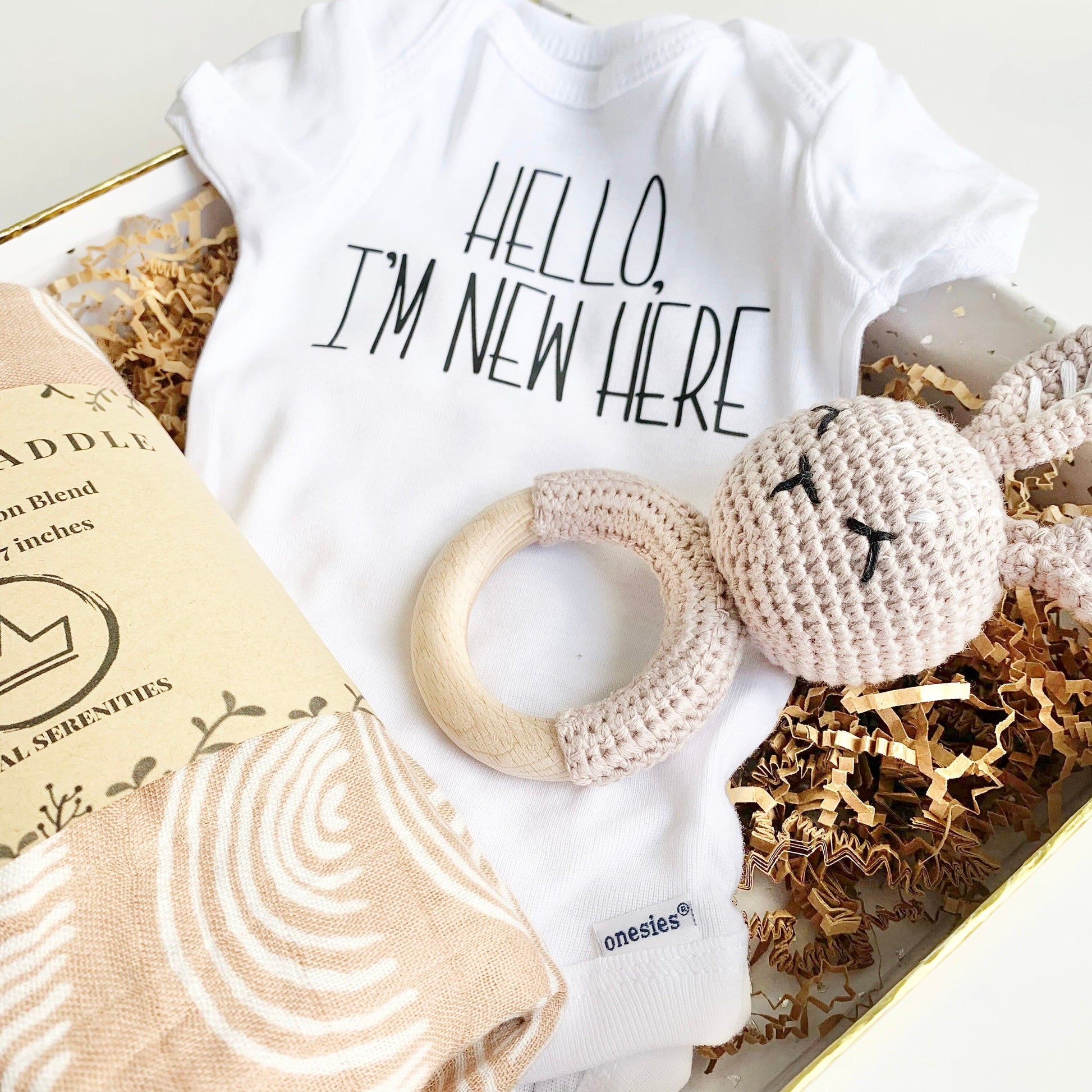 Baby Gift Box, Gender Neutral Baby Gift, New Baby Gift, Rainbow Baby Gift, Baby Shower Gift, Boho style, Newborn Gift, Woodland, Fawn.