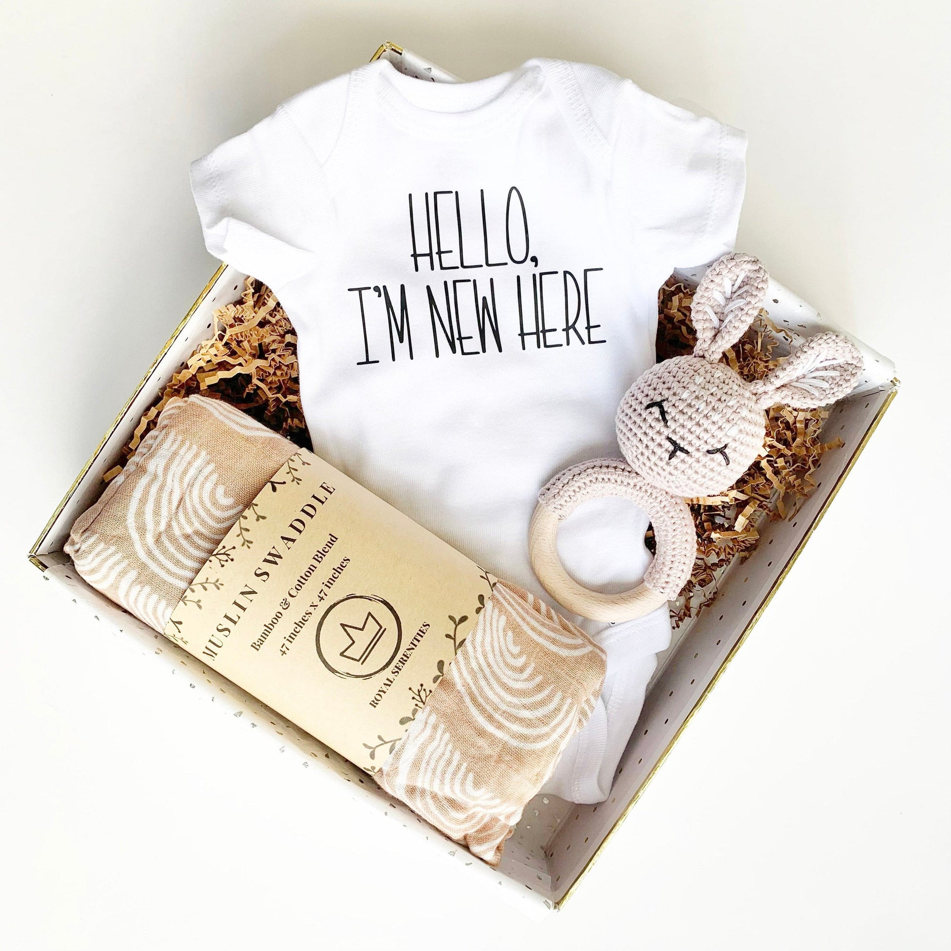 Baby Gift Box, Gender Neutral Baby Gift, New Baby Gift, Rainbow Baby Gift, Baby Shower Gift, Boho style, Newborn Gift, Woodland, Fawn.