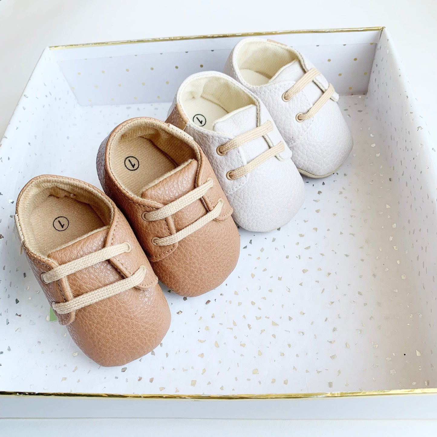 Baby Shoes - Faux Leather - First Walkers - Pastel
