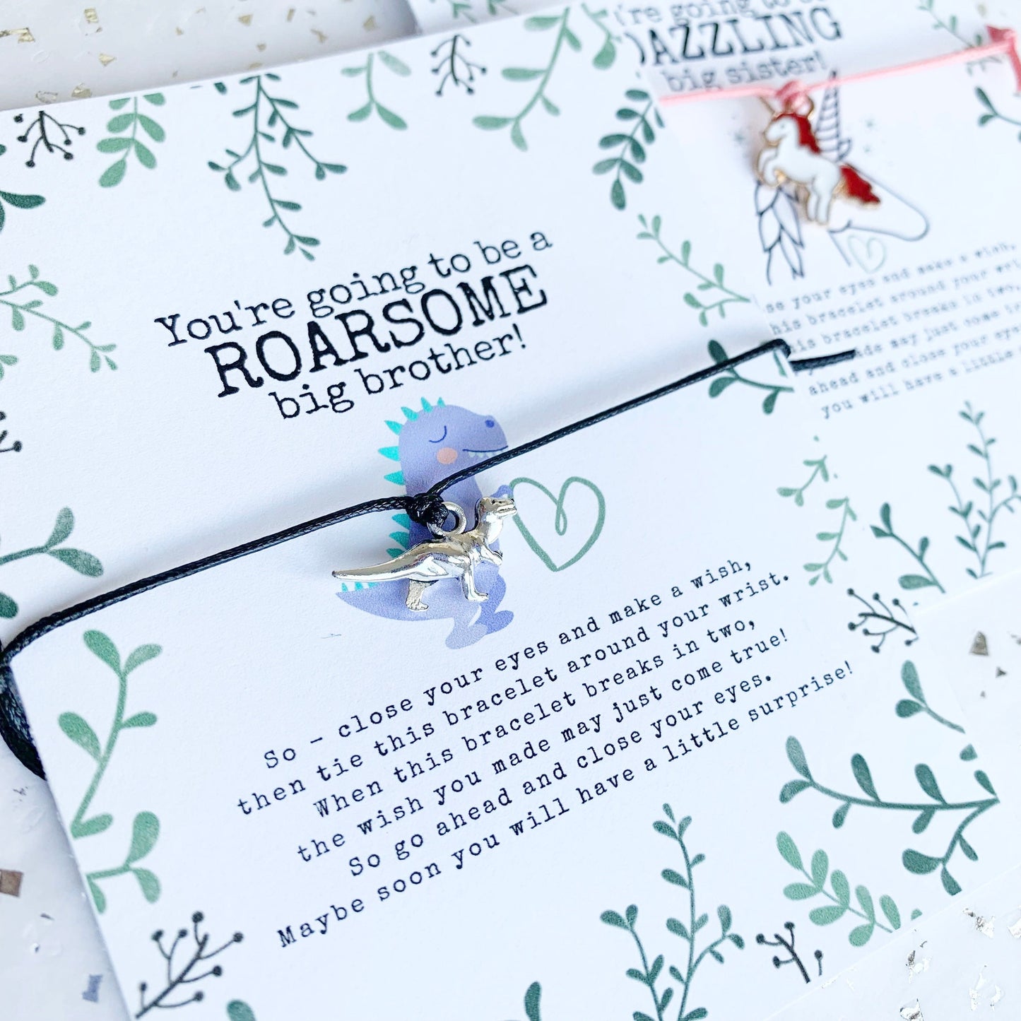 Big Sister Gift, Big Brother Gift, New Sibling Gift, Promoted to Big Sister, Promoted to Big Brother, Baby Announcement, Wish Bracelet,.