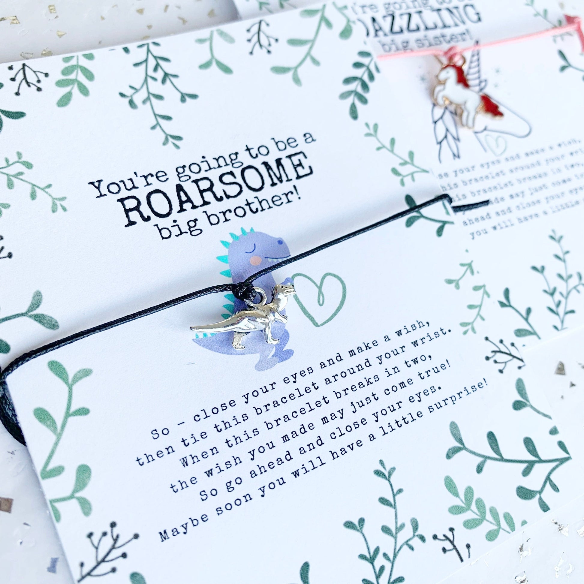 Big Sister Gift, Big Brother Gift, New Sibling Gift, Promoted to Big Sister, Promoted to Big Brother, Baby Announcement, Wish Bracelet,.
