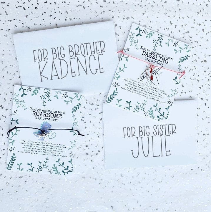 Big Sister Gift, Big Brother Gift, New Sibling Gift, Promoted to Big Sister, Promoted to Big Brother, Baby Announcement, Wish Bracelet,.