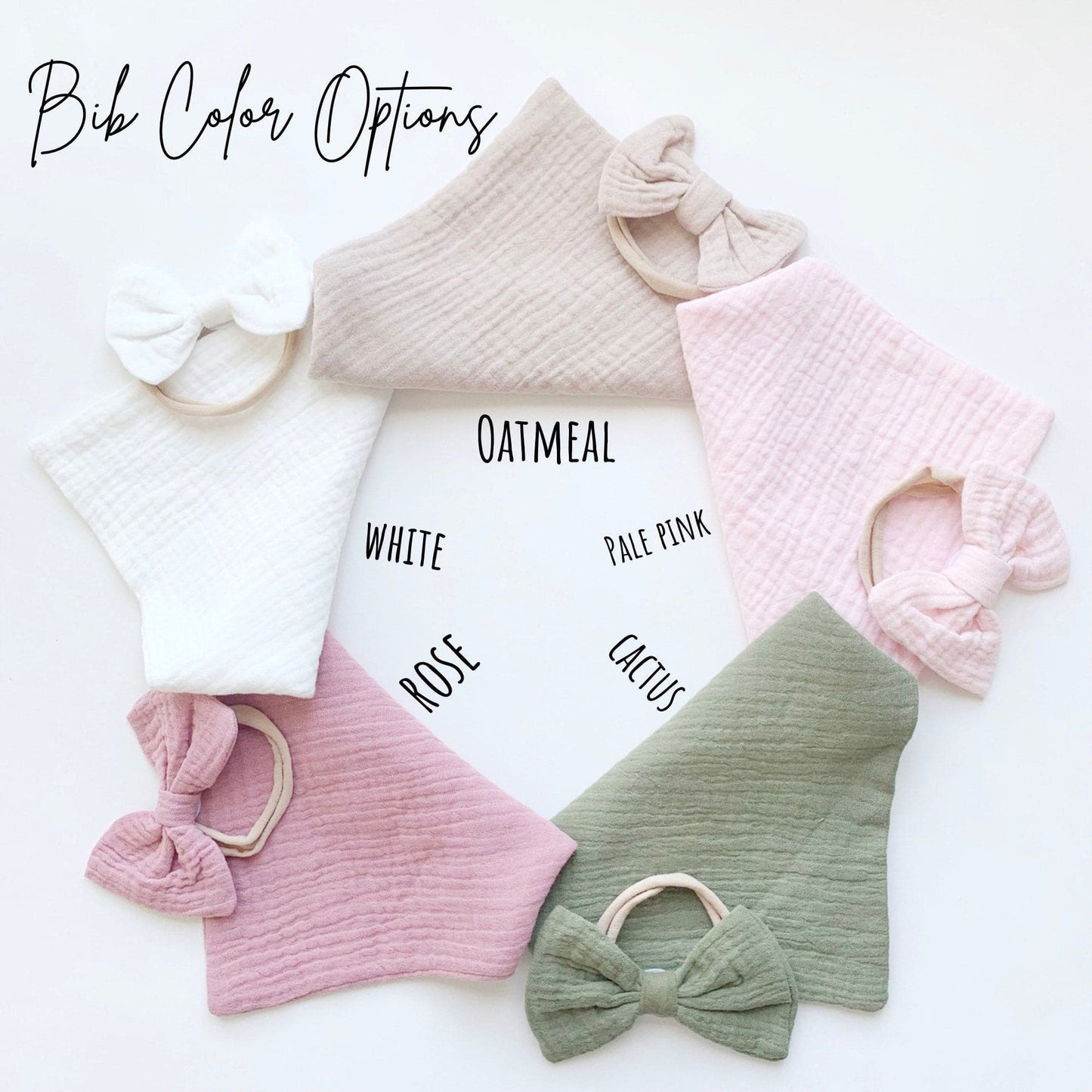 Custom Newborn Baby Shower Gift, Personalized Baby Girl Name Bib, Woodland Crochet Rattle Teether, Baby Girl Bow Gift, Baby Gift Box.