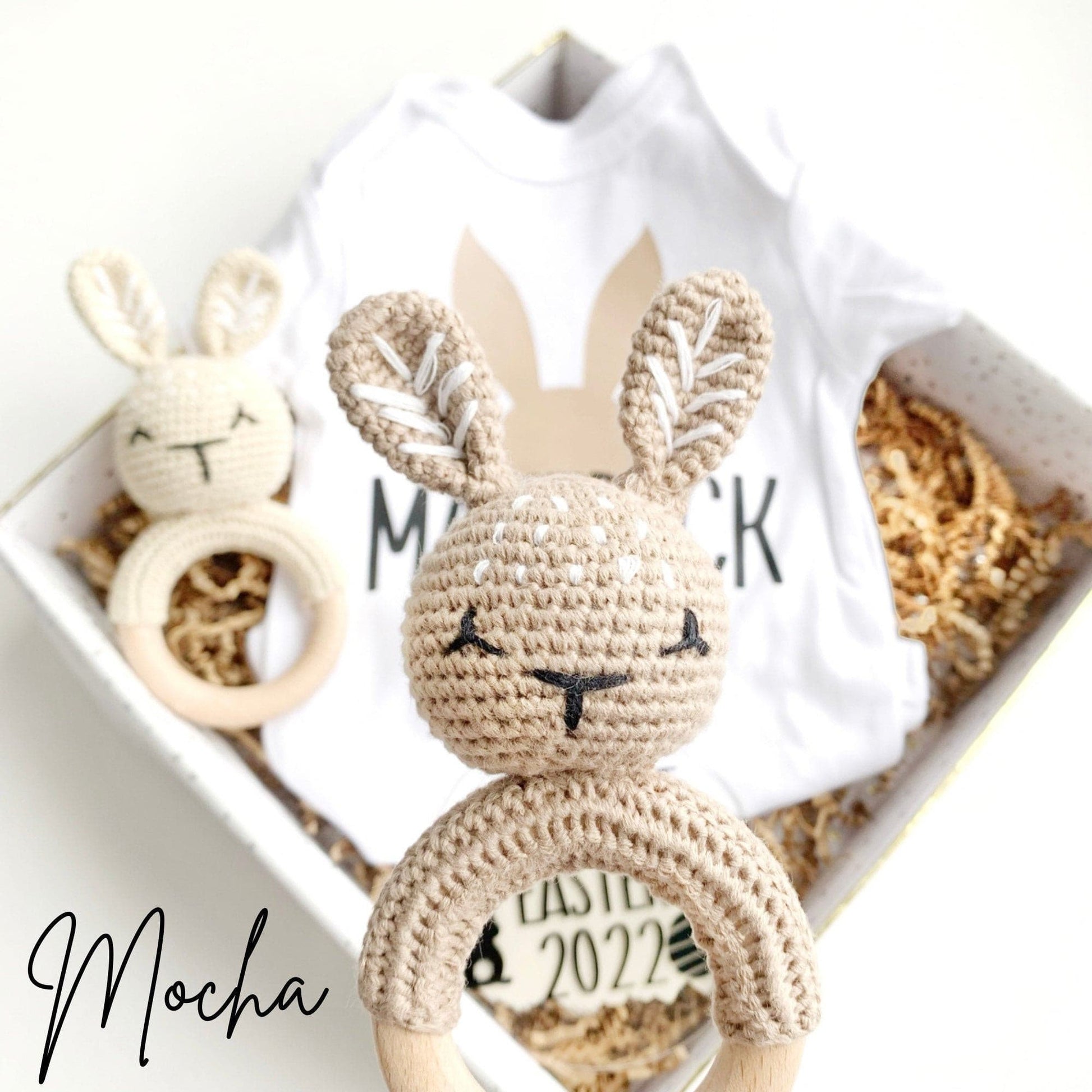 Baby’s First Easter Personalized Gift Basket - Gender Neutral Bunny.