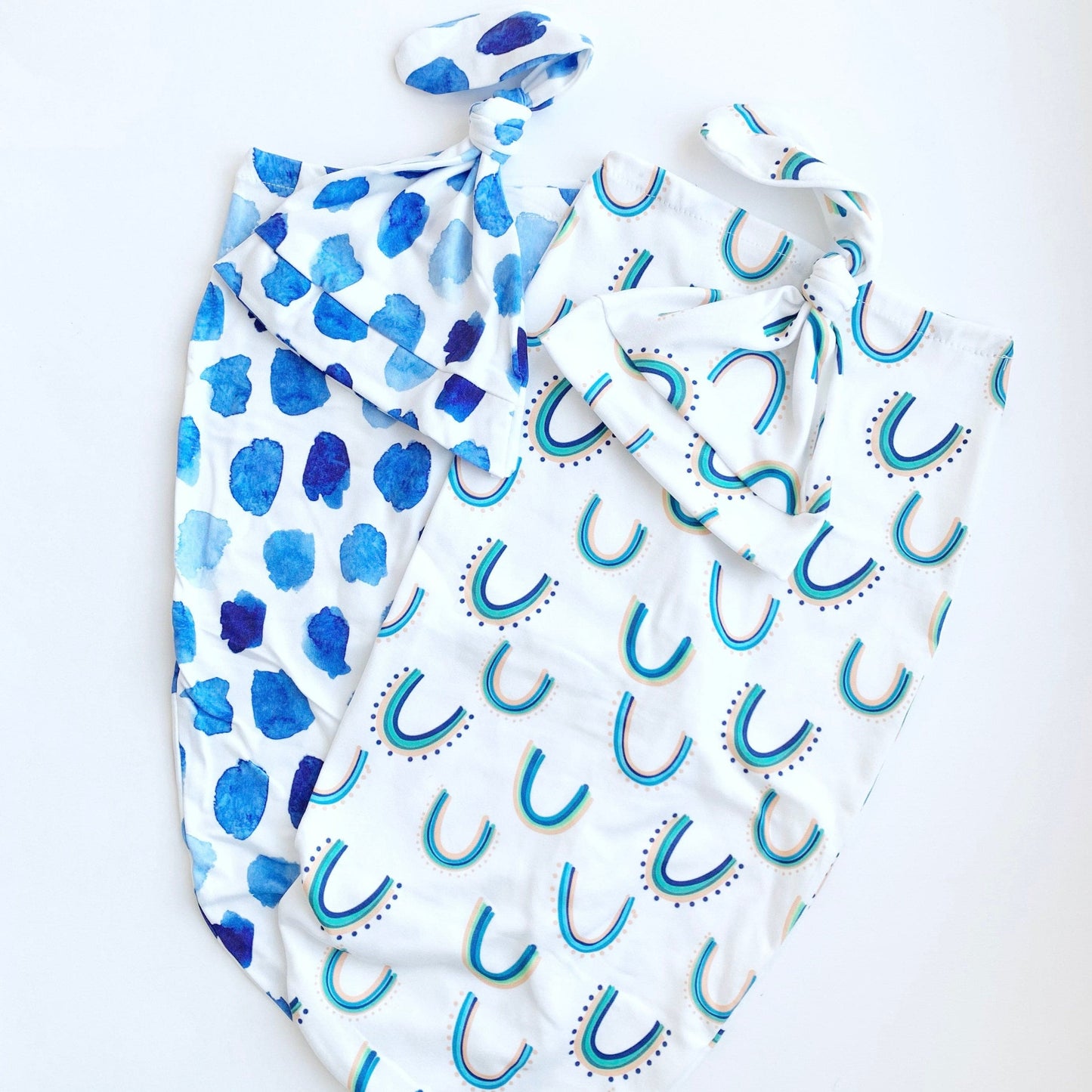 Baby Swaddle sack - Green Rainbow