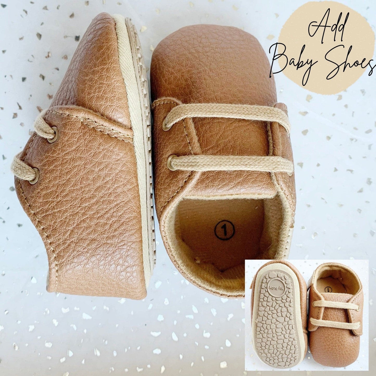 Brown Baby Shoes with laces