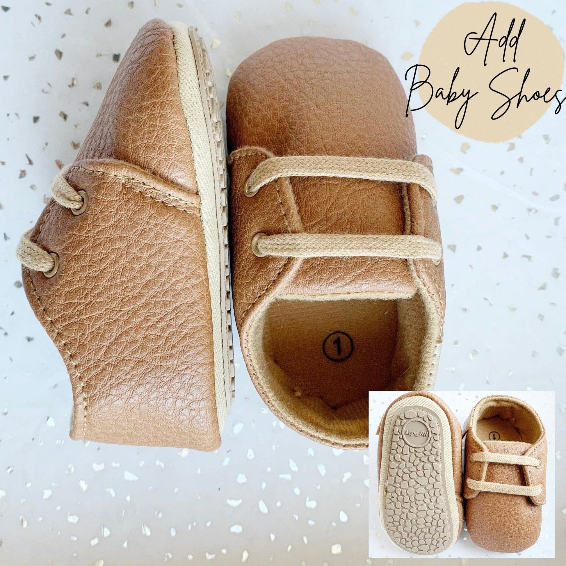 Brown Baby Shoes with laces
