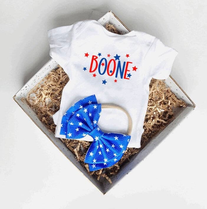 Independence Day - Red, White and Blue Baby Gift Box