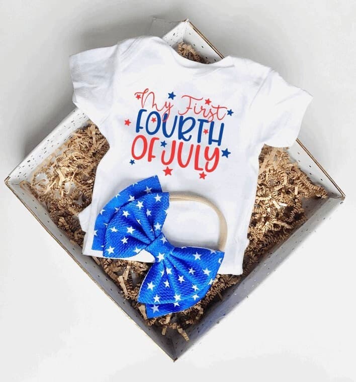 Independence Day - Red, White and Blue Baby Gift Box