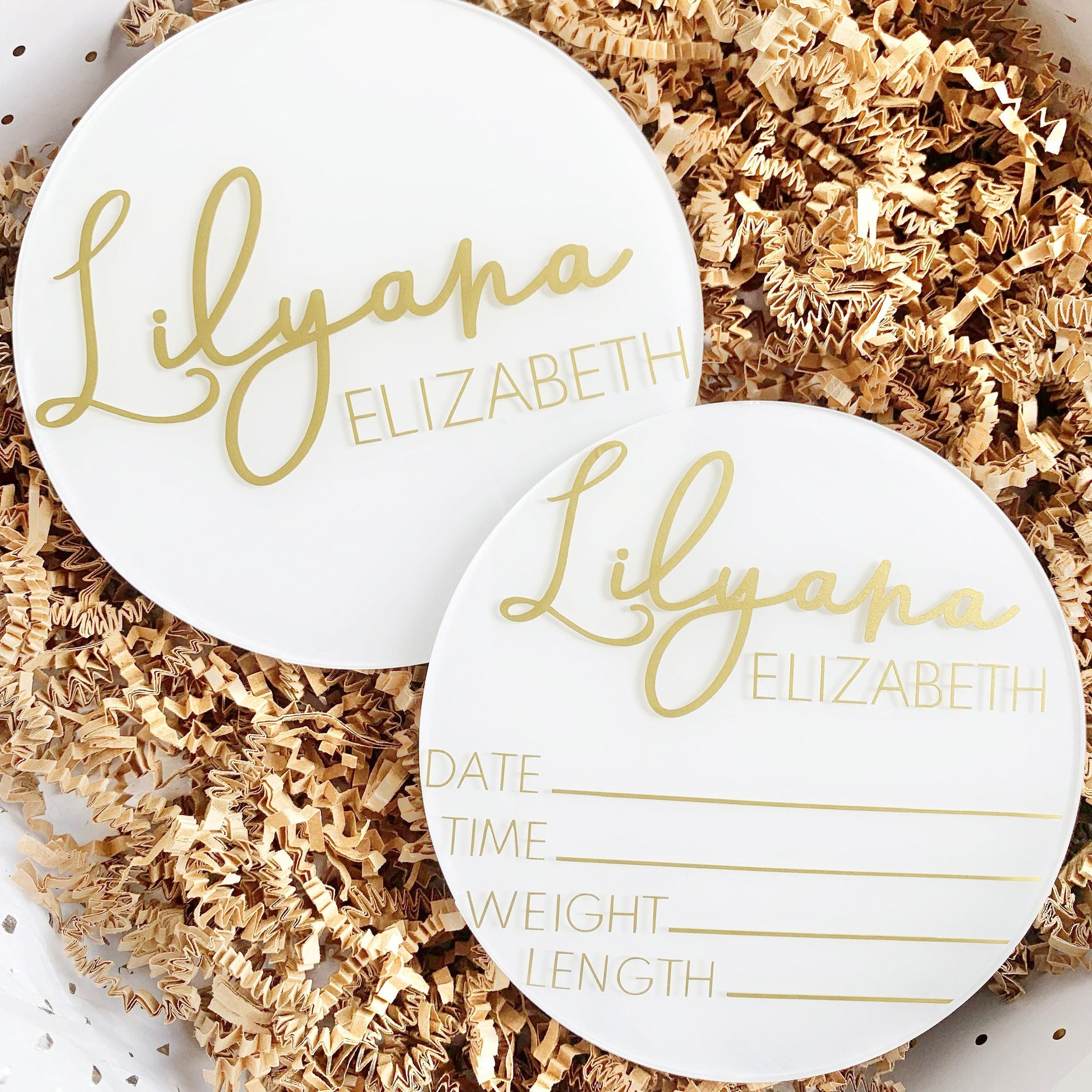 Personalized Baby Name Announcement Disk Sign, Newborn Baby Birth Stat Sign, Newborn Photo Prop, Baby Arrival, Pregnancy Birth Announcement