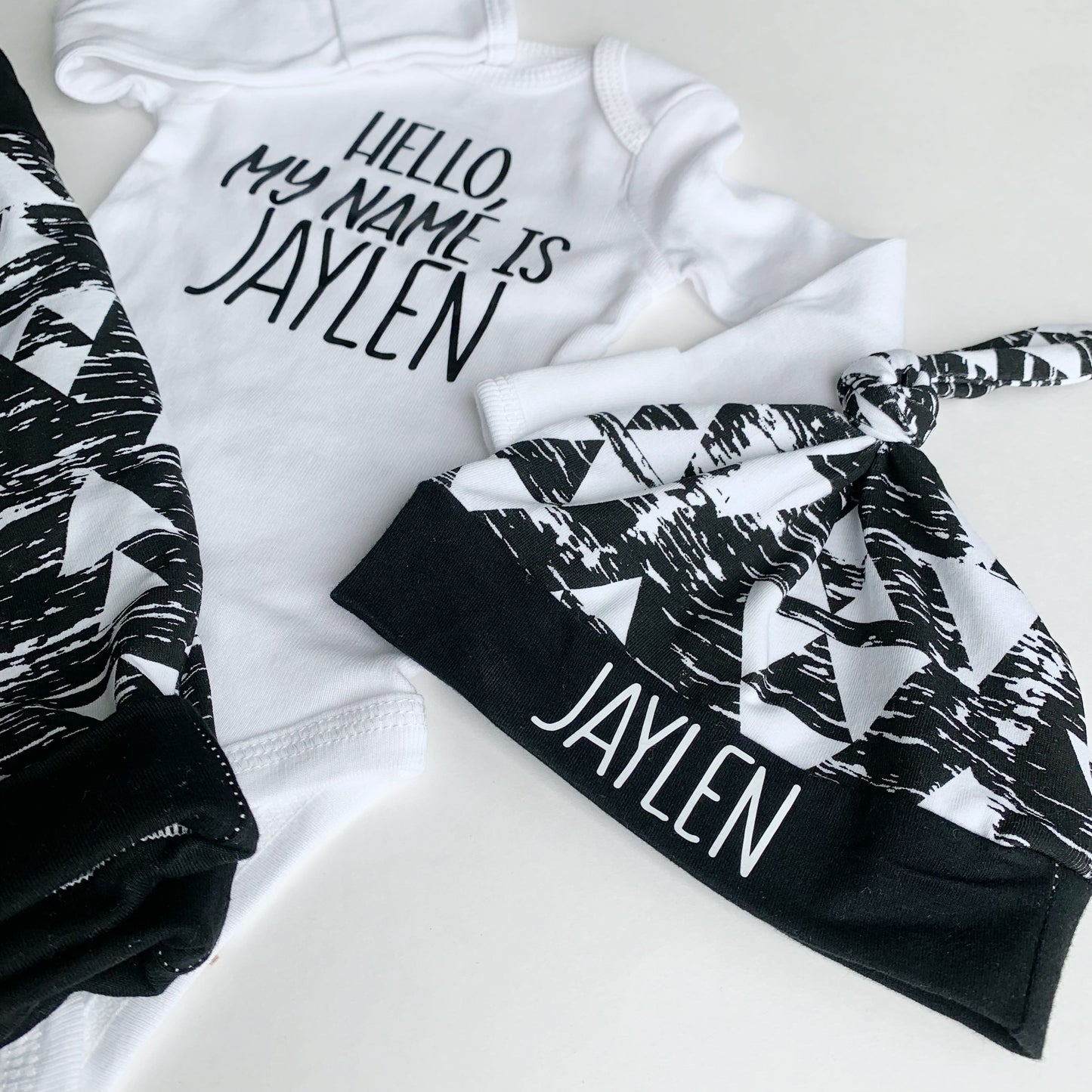 Hello, My Name is - custom newborn take home Outfit