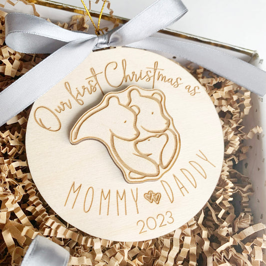 First Christmas as Mommy and Daddy Ornament - Parents First Christmas