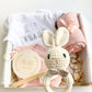 Baby Girl Gift Box, Baby Shower Gift Set, Pink, New Baby Gift, Newborn Gift, Personalized, Custom, Coming Home, Newborn Photo shoot, Bunny.