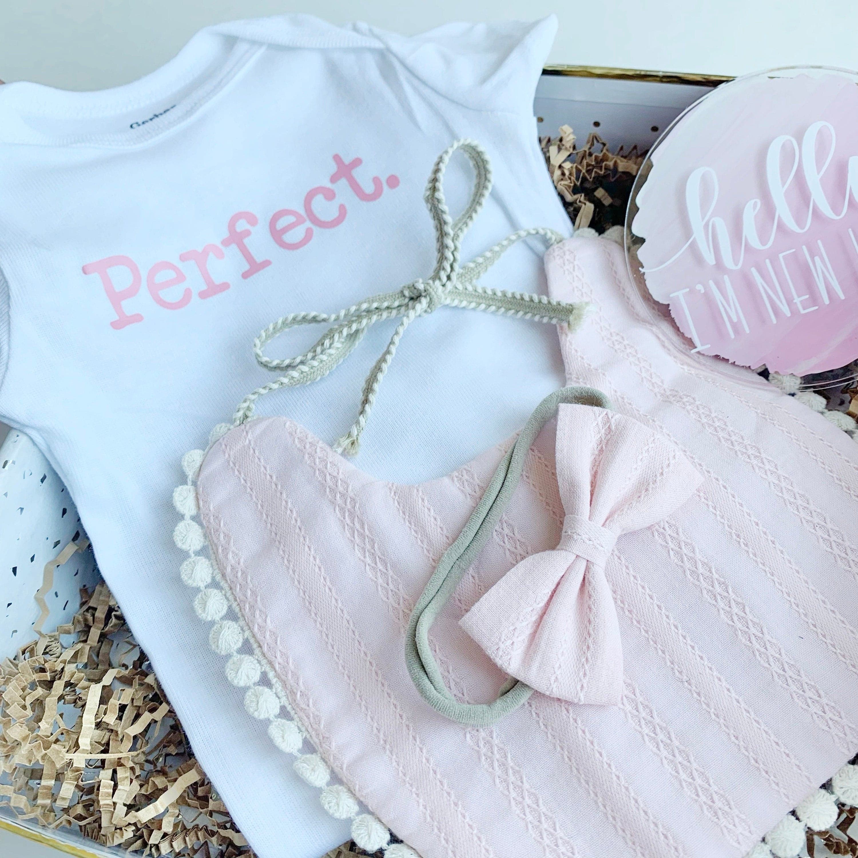 New Baby Girl Gifts Set - Baby Gifts for Girls Baby Girl Gift Hamper Pink  Keepsake Box