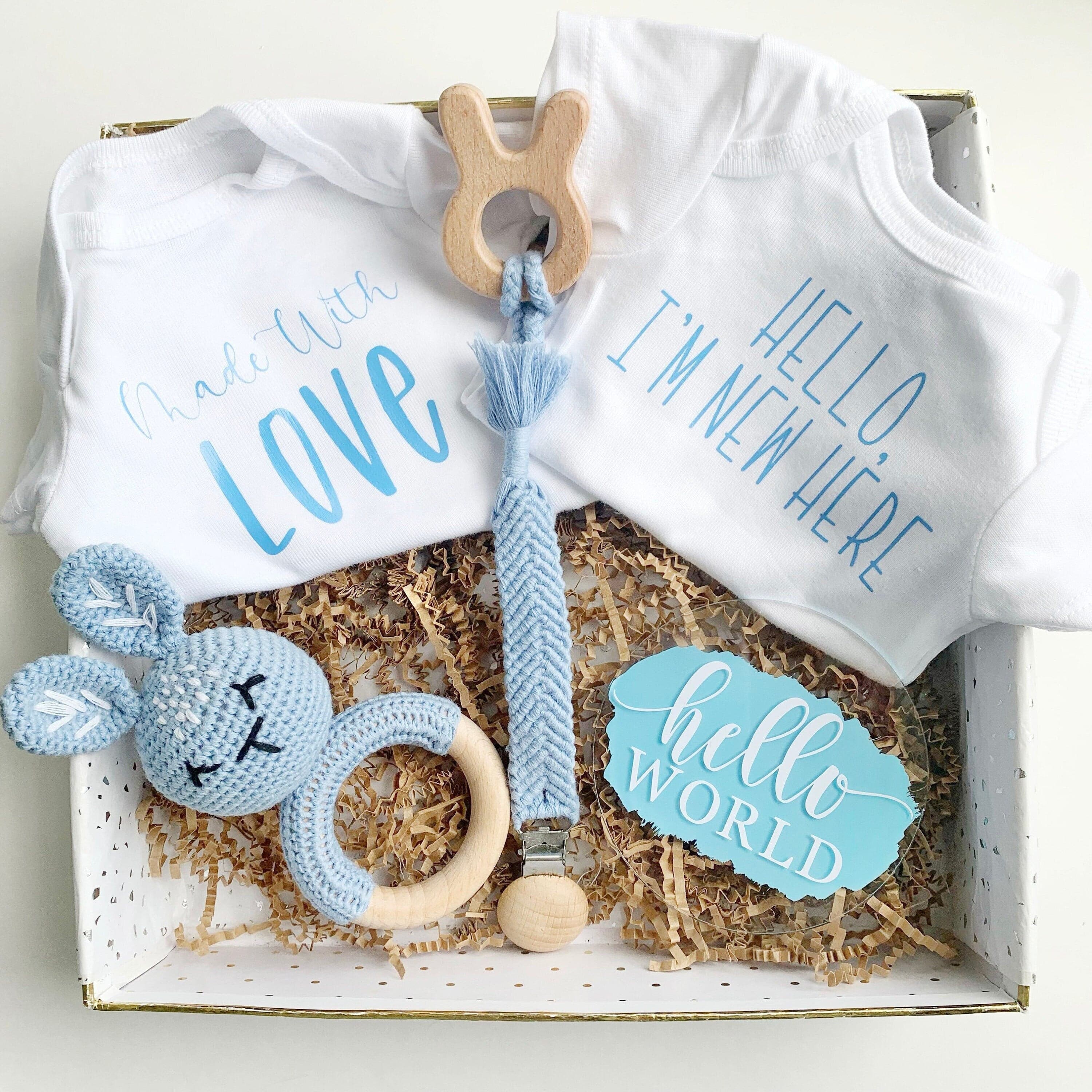 Personalized Baby Gift Set Box | Nautical Baby Shower Gift Set – Elliefont  Styles