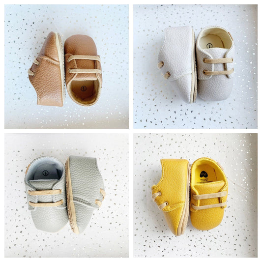 Baby Shoes - Faux Leather - First Walkers - Pastel