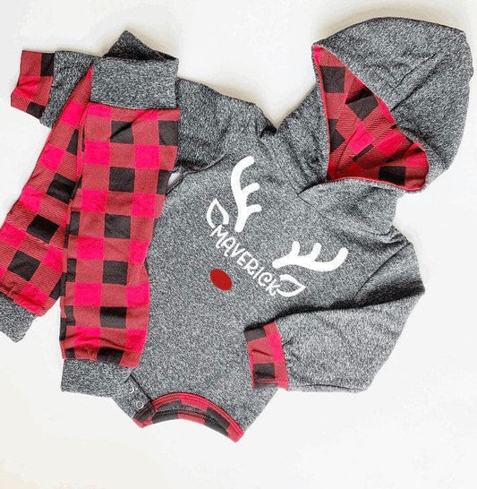 Baby’s First Christmas Outfit - Custom Buffalo Plaid